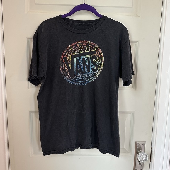 Vans Other - VTG Vans RARE RAINBOW Graphic Tshirt Black Skate Streetwear SZ S/M
